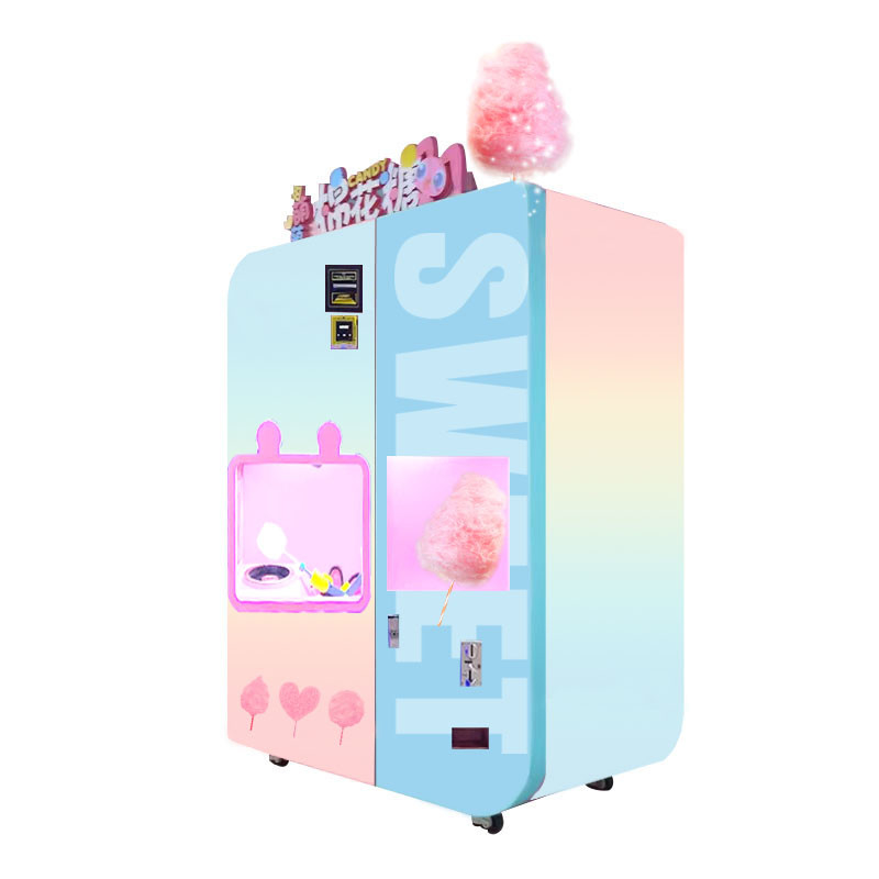 Des formes et des couleurs polyvalentes Cotton Candy Maker Vending Machine Pour des marshmallows uniques