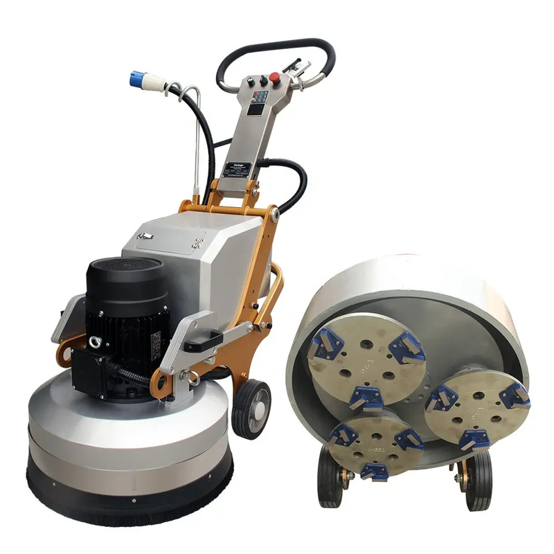 Machine de meulage de granit 220kg avec plaque de meulage en 3 morceaux et réservoir d'eau de 10,6 L