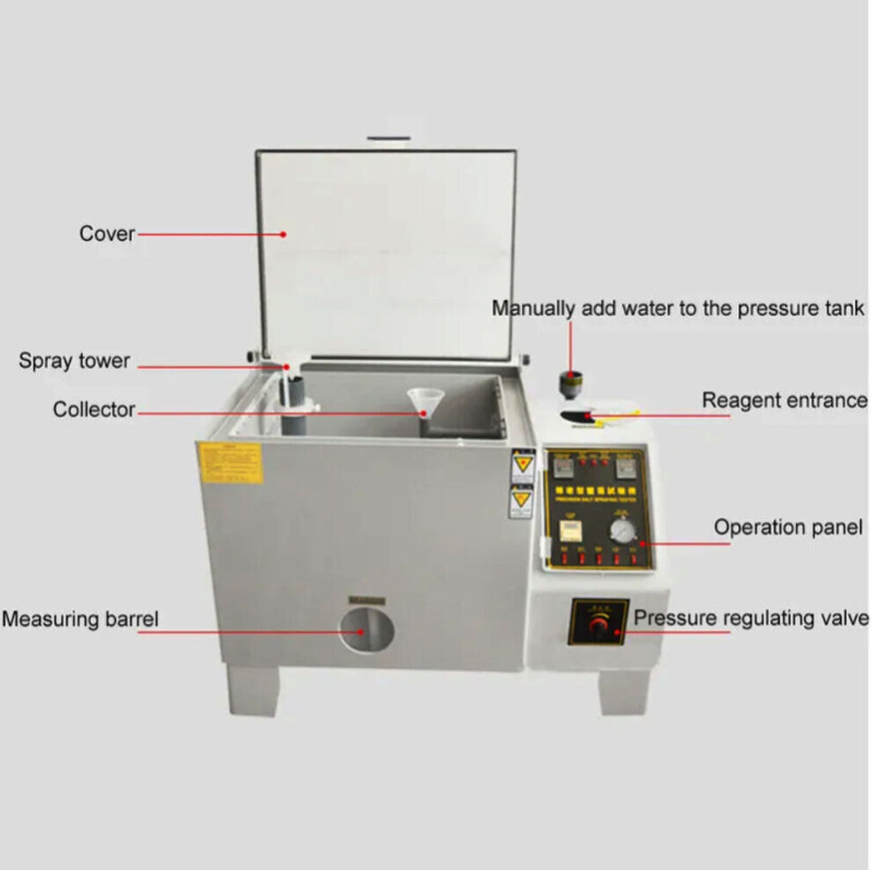 OBM 1440L Machine d'essai de corrosion par pulvérisation saline Chambre d'essai de brouillard salin Armoire de corrosion par pulvérisation saline