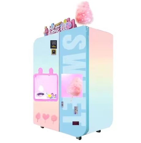 Vente de nourriture sans effort avec une machine à vendre de bonbons de coton 121-200 portions 21.52 pouces écran tactile