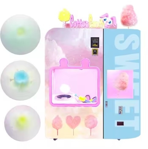 Vente de nourriture sans effort avec une machine à vendre de bonbons de coton 121-200 portions 21.52 pouces écran tactile