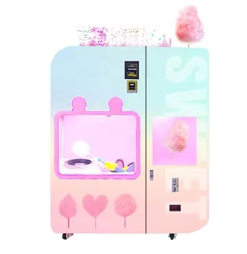 Vente de nourriture sans effort avec une machine à vendre de bonbons de coton 121-200 portions 21.52 pouces écran tactile