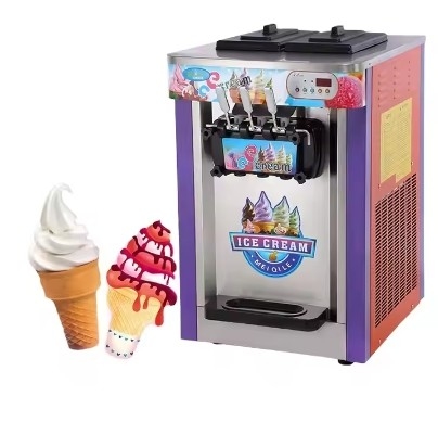 Améliorer la production de crème glacée au sol Standing 13L Three Head Automatic Vending Machine