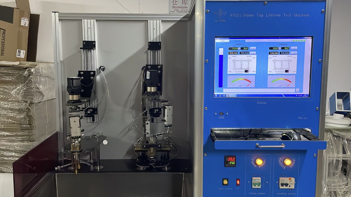 EN817 Machine d'essai du cycle de vie des robinets commandée par ordinateur avec vitesse réglable (0-15/min) et construction en acier inoxydable