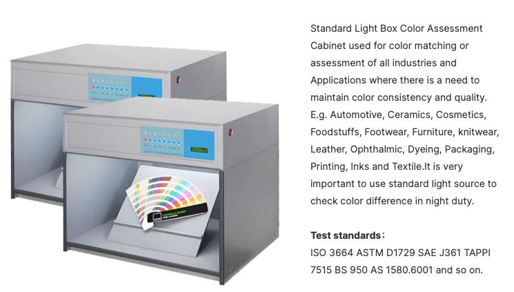 Équipement standard pour l'évaluation de la couleur de la source lumineuse