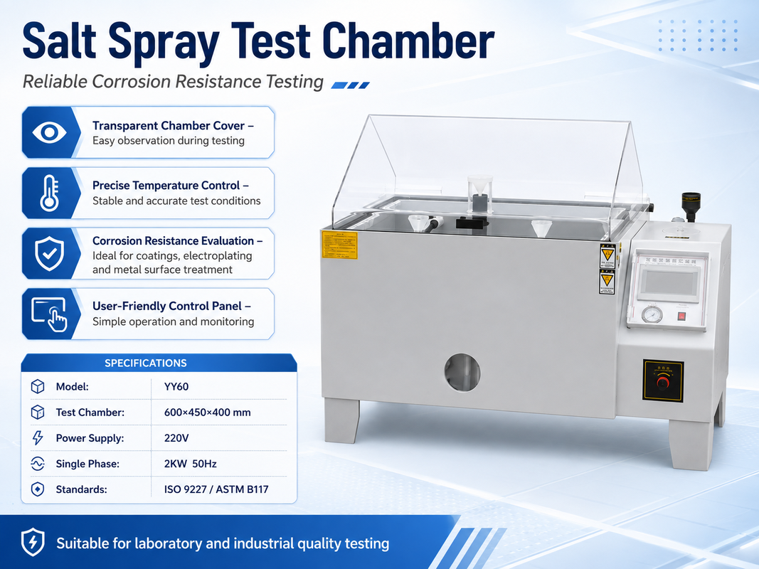 Chambre d'essai de corrosion par brouillard salin 220V, testeur de brouillard salin pour le test de surface de revêtement de galvanoplastie