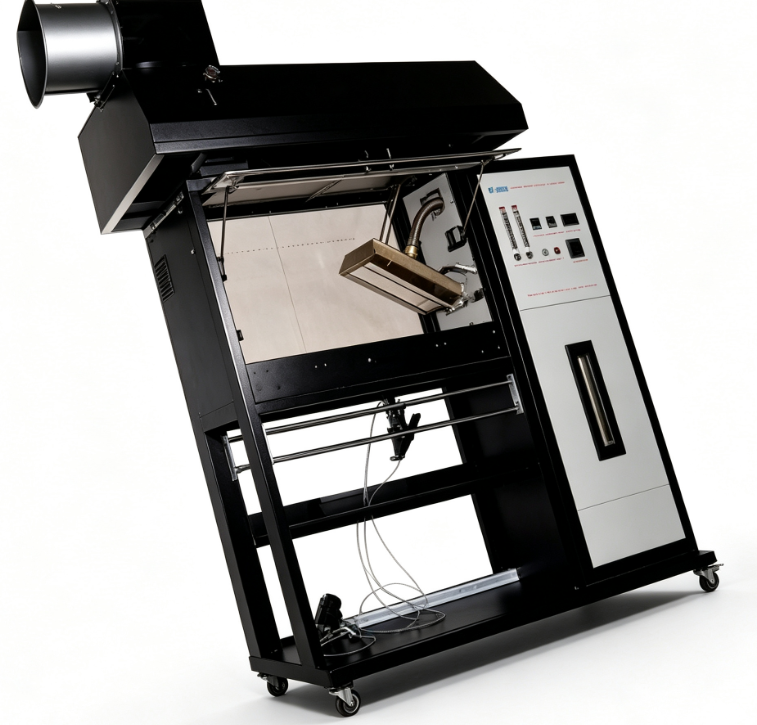 Testeur de flux radiant critique conforme à la norme ISO9239 avec une puissance totale de 2 kW et un panneau radiant de 300 mm × 450 mm pour les tests de flux thermique des revêtements de sol