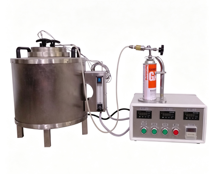 Appareil de test de température d'inflammation des plastiques avec cadre en acier inoxydable, allumage électronique et tuyau d'échappement amovible pour four de laboratoire