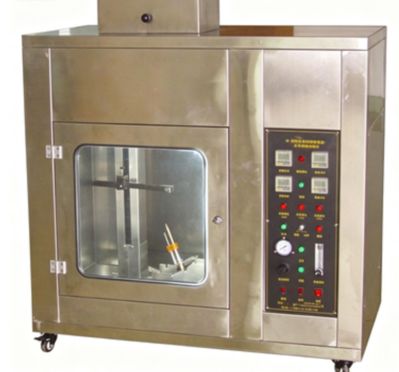 Appareil d'essai de la vitesse de combustion horizontale en plastique avec angle de combustion réglable Construction en acier inoxydable et fenêtre d'observation en verre durci scellée