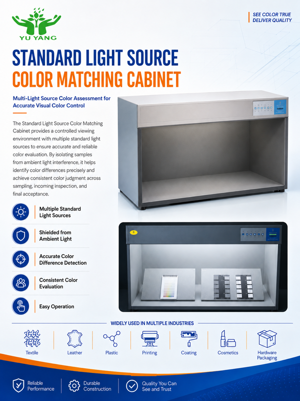 5 Armoire d'évaluation des couleurs claires Standard Light Booth pour l'inspection de la correspondance des couleurs