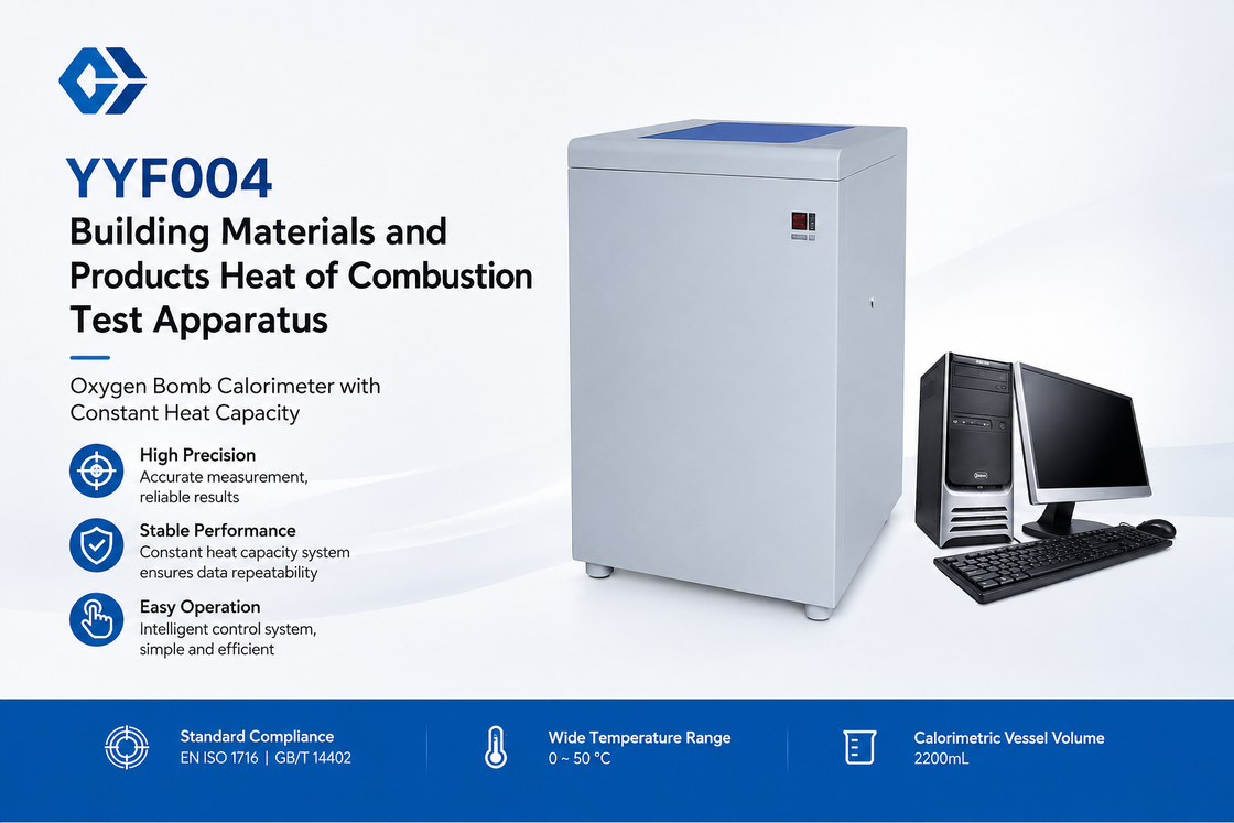Calorimètre à bombe à oxygène avec volume de bombe de 300 ml et résistance à la pression de 0 à 3,5 MPa pour le test de chaleur de combustion des matériaux de construction conforme à la norme EN ISO 1716
