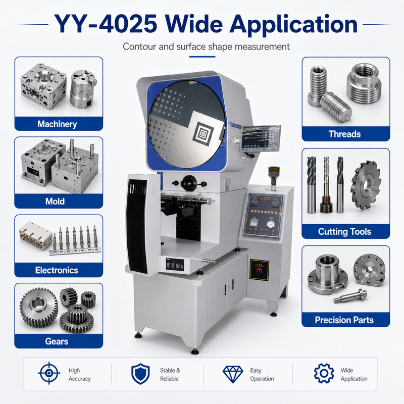 Horizontal Profile Projector Optical Comparator for Thread & Mold Contour Measurement