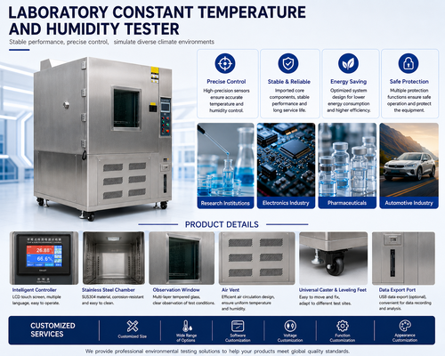 Chambre climatique programmable à haute précision 220V pour cabinet d'essai Machine à température constante et humidité d'un an
